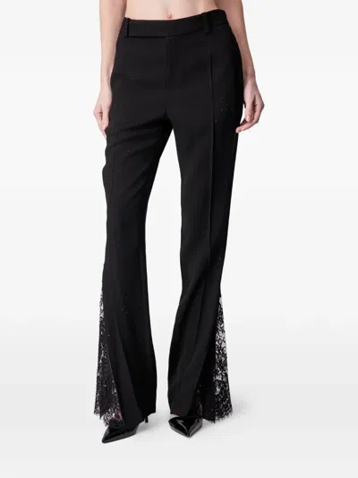 Article Ten Lace-detail Trousers In Black