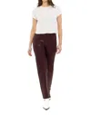 Articles Of Society Village High Rise Straight Pants In Espresso Laquer In Multi