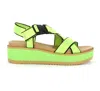 Articles Of Society Women's Napoli Sandals In Lime In Multi