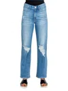 ARTICLES OF SOCIETY WOMEN'S VILLAGE HIGH RISE DISTRESSED WIDE LEG JEANS