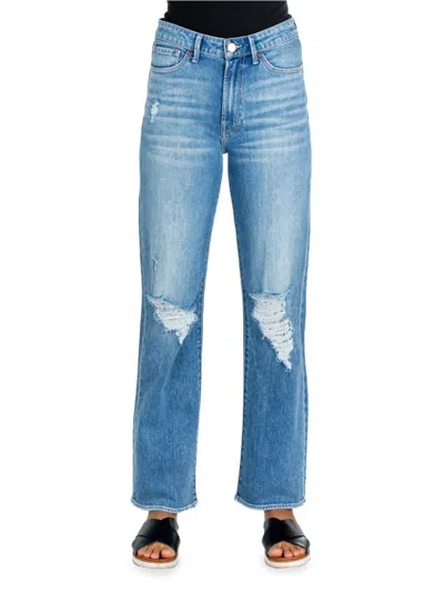 Articles Of Society Women's Village High Rise Distressed Wide Leg Jeans In Pebble