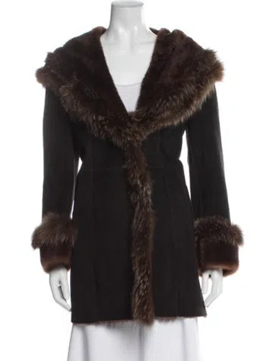 Pre-owned Artico Shearling Coat In Brown