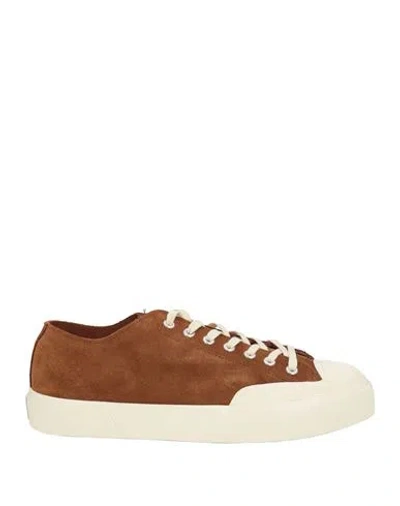 Artifact By Superga Man Sneakers Camel Size 9 Leather In Brown