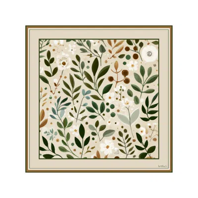Artifact. Green / Neutrals Women's Square Silk Scarf Glasshouse