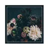 ARTIFACT. WOMEN'S BLACK / GREEN SHADOW BLOOM SQUARE SILK SCARF
