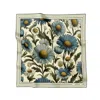 Artifact. Women's Blue / Neutrals Blue Daisy Large Square Silk Scarf In Blue