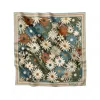 Artifact. Women's Green / Blue Petal Square Silk Scarf