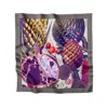 Artifact. Women's Green / Gold Large Luxury Pomona Harvest Square Silk Scarf In Multi