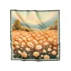 Artifact. Women's Green / Gold Square Silk Scarf Watercolour