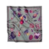 Artifact. Women's Green / Pink / Purple Pomona Bounty Large Luxury Square Silk Scarf In Multi