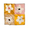 Artifact. Women's Pink / Purple / Yellow Petal Pop Square Silk Scarf