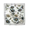 Artifact. Women's White / Green / Blue Meadow Square Silk Scarf