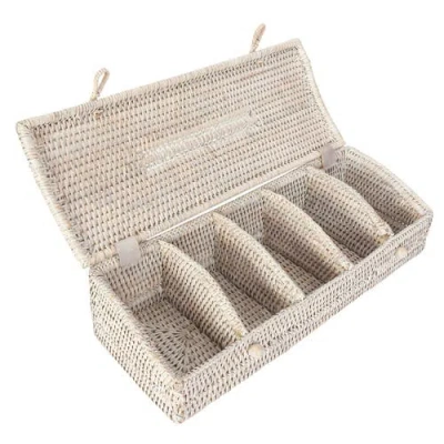 Artifacts Trading Company ™ Artifacts Rattan 5 Section Tea Box With Lid In Neutral