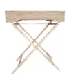 Artifacts Trading Company Artifacts Rattan Butler Tray And Table In Off-white