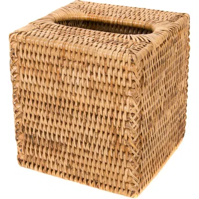 Artifacts Trading Company ™ Artifacts Rattan Column Tissue Box Cover In Brown