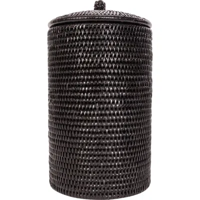 Artifacts Trading Company ™ Artifacts Rattan Double Toilet Roll Holder In Black