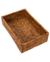 Artifacts Trading Company Artifacts Rattan Guest Towel And Napkin Holder In Honey Brown