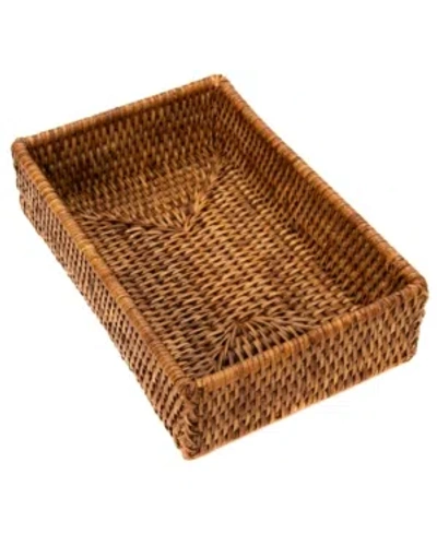 Artifacts Trading Company Artifacts Rattan Guest Towel And Napkin Holder In Honey Brown
