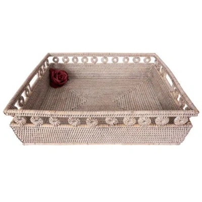 Artifacts Trading Company ™ Artifacts Rattan Inna Design Rectangle Basket With Cutout Handles In Neutral