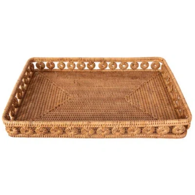 Artifacts Trading Company ™ Artifacts Rattan Inna Design Rectangular Tray In Brown