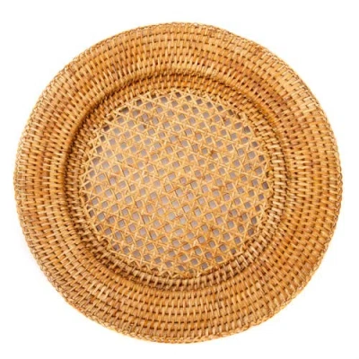 Artifacts Trading Company ™ Artifacts Rattan Open Weave Charger In Brown