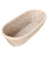 Artifacts Trading Company Artifacts Rattan Oval Bread Basket In Off-white