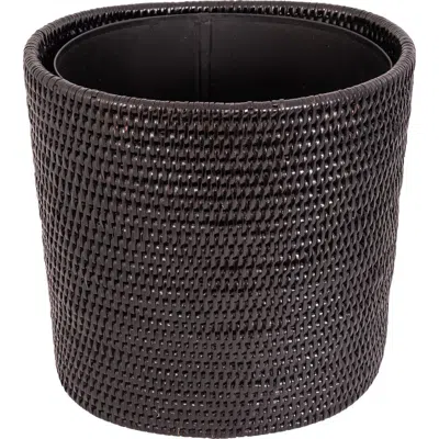 Artifacts Trading Company ™ Artifacts Rattan Oval Waste Basket With Metal Liner In Brown