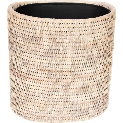 Artifacts Trading Company ™ Artifacts Rattan Oval Waste Basket With Metal Liner In Neutral