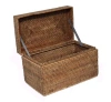 Artifacts Trading Company ™ Artifacts Rattan Rectangular Hinged Chest/trunk In Brown