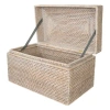 Artifacts Trading Company ™ Artifacts Rattan Rectangular Hinged Chest/trunk In Neutral
