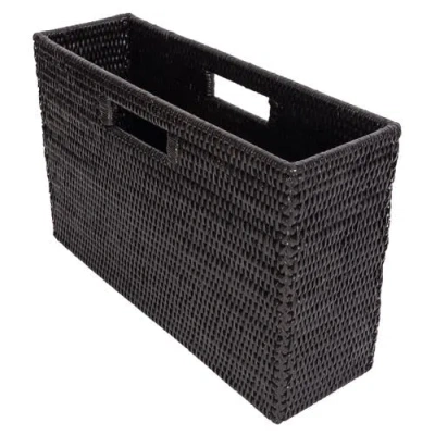 Artifacts Trading Company ™ Artifacts Rattan Rectangular Magazine Holder In Black