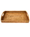 Artifacts Trading Company Artifacts Rattan Rectangular Serving Tray In Honey Brown