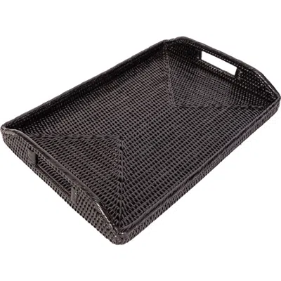 Artifacts Trading Company ™ Artifacts Rattan Rectangular Serving Tray With High Handles In Brown