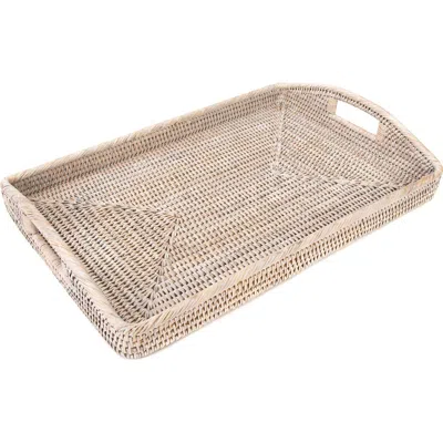 Artifacts Trading Company ™ Artifacts Rattan Rectangular Serving Tray With High Handles In Neutral