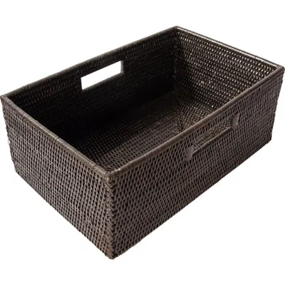 Artifacts Trading Company ™ Artifacts Rattan Rectangular Shelf Basket With Side Handles In Brown