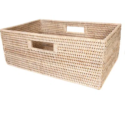 Artifacts Trading Company ™ Artifacts Rattan Rectangular Shelf Basket With Side Handles In Neutral