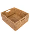 Artifacts Trading Company Artifacts Rattan Rectangular Storage Basket In Honey Brown