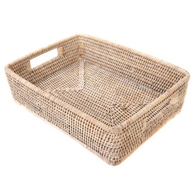 Artifacts Trading Company ™ Artifacts Rattan Rectangular Storage Basket With Rounded Corners In Neutral