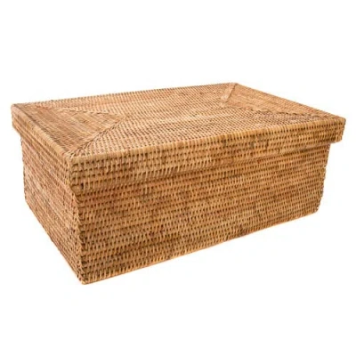 Artifacts Trading Company ™ Artifacts Rattan Rectangular Storage Box With Lid In Brown