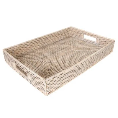 Artifacts Trading Company ™ Artifacts Rattan Rectangular Tray With Cutout Handles In Neutral