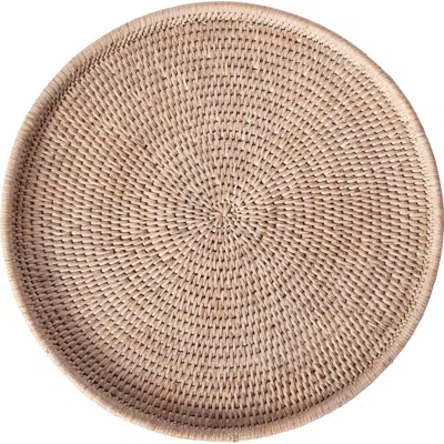 Artifacts Trading Company ™ Artifacts Rattan Round Flat Tray In Neutral