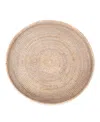 Artifacts Trading Company Rattan Round Tray Collection In Off-white