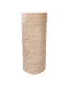 Artifacts Trading Company Artifacts Rattan Round Umbrella Basket In Off-white