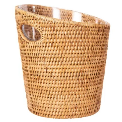 Artifacts Trading Company ™ Artifacts Rattan Small Champagne Bucket With Acrylic Insert In Brown