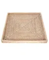 Artifacts Trading Company Artifacts Rattan Round Tray In Off-white