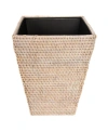 ARTIFACTS TRADING COMPANY ARTIFACTS RATTAN SQUARE TAPERED WASTE BASKET