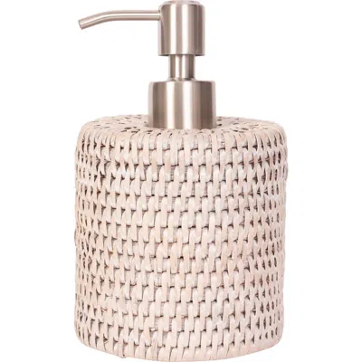 Artifacts Trading Company ™ Artifacts Rattan Stainless Steel Polished Finish Soap Pump Dispenser In Neutral