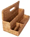 Artifacts Trading Company Artifacts Rattan Standing Stationary Sorter In Honey Brown