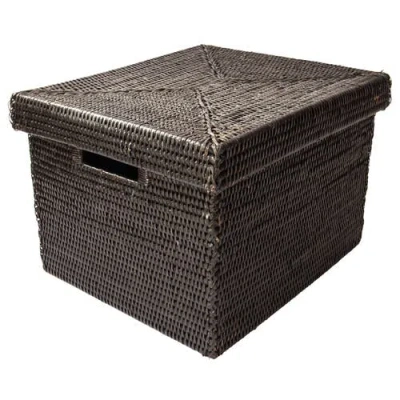 Artifacts Trading Company ™ Artifacts Rattan Storage Box With Lid In Brown