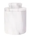 Artifacts Trading Company Marble Butter Keeper, 6.7" X 4" In White Matte